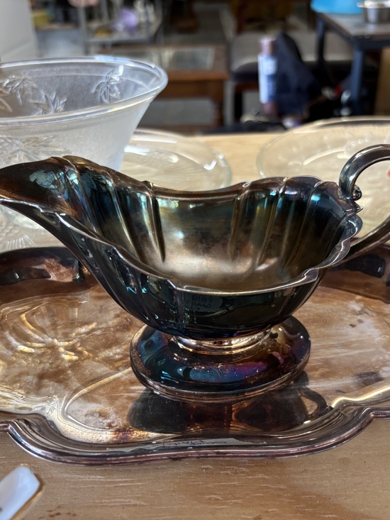 Other - Iridescent Carnival Glass Sauce Boat